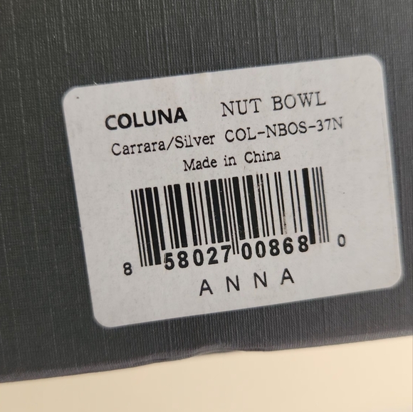 NIB - ANNA NY Coluna Small Silver Nut Bowl - Picture 4 of 8